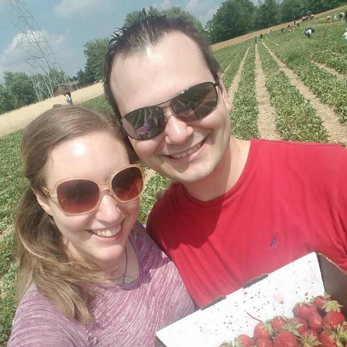 Strawberry picking on our third date