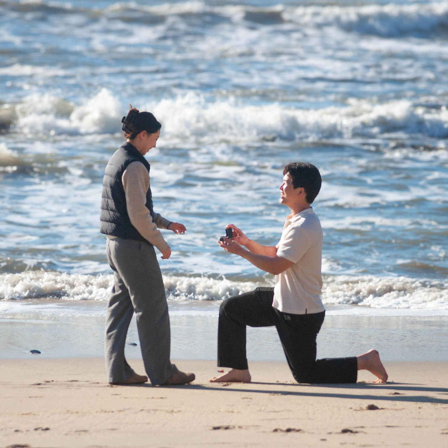 The proposal - Nicole truly did not know it was happening (or else she would've dressed better)