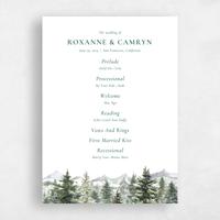 White Wedding Program - Kelton