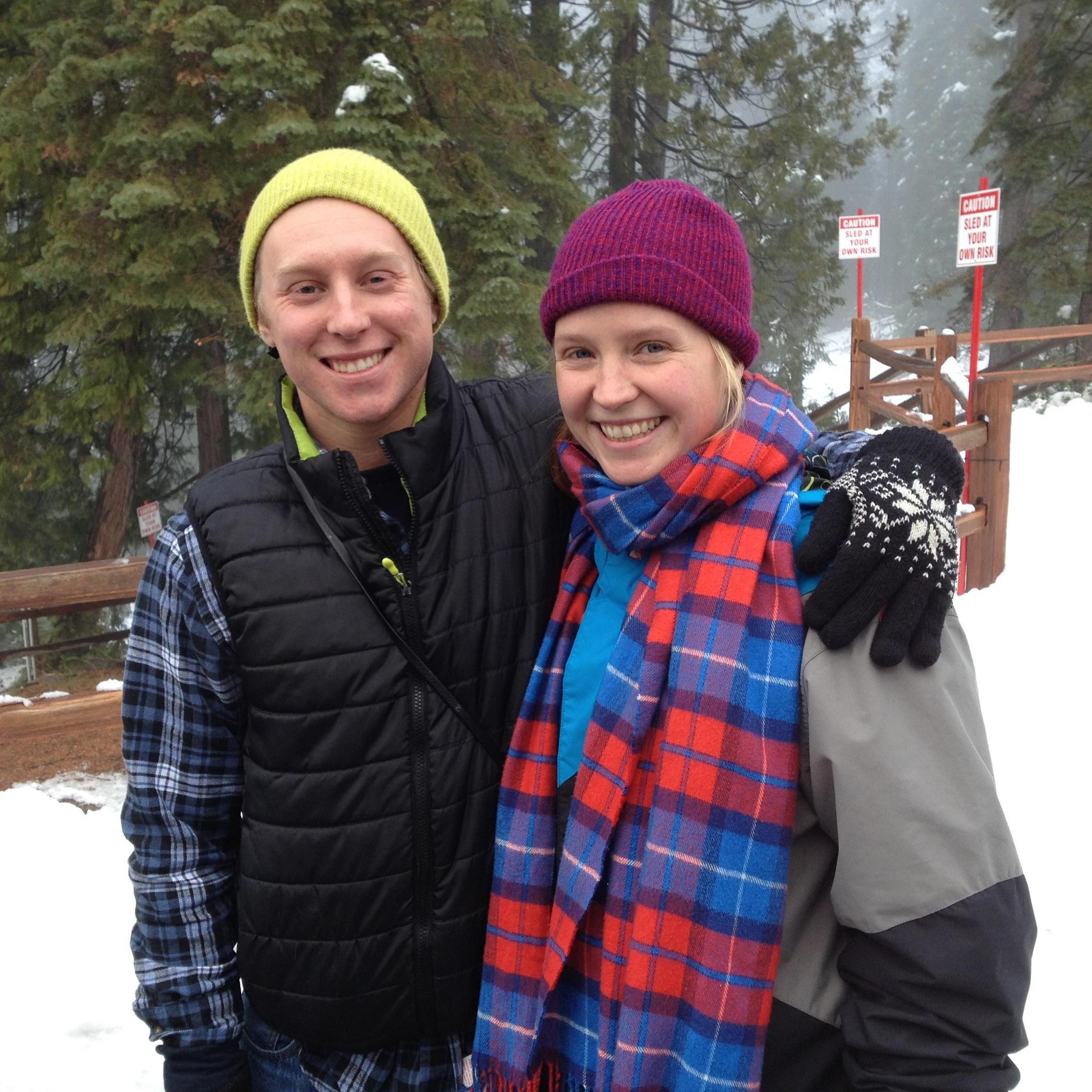 Our first anniversary - moments before we saw two mountain lions!