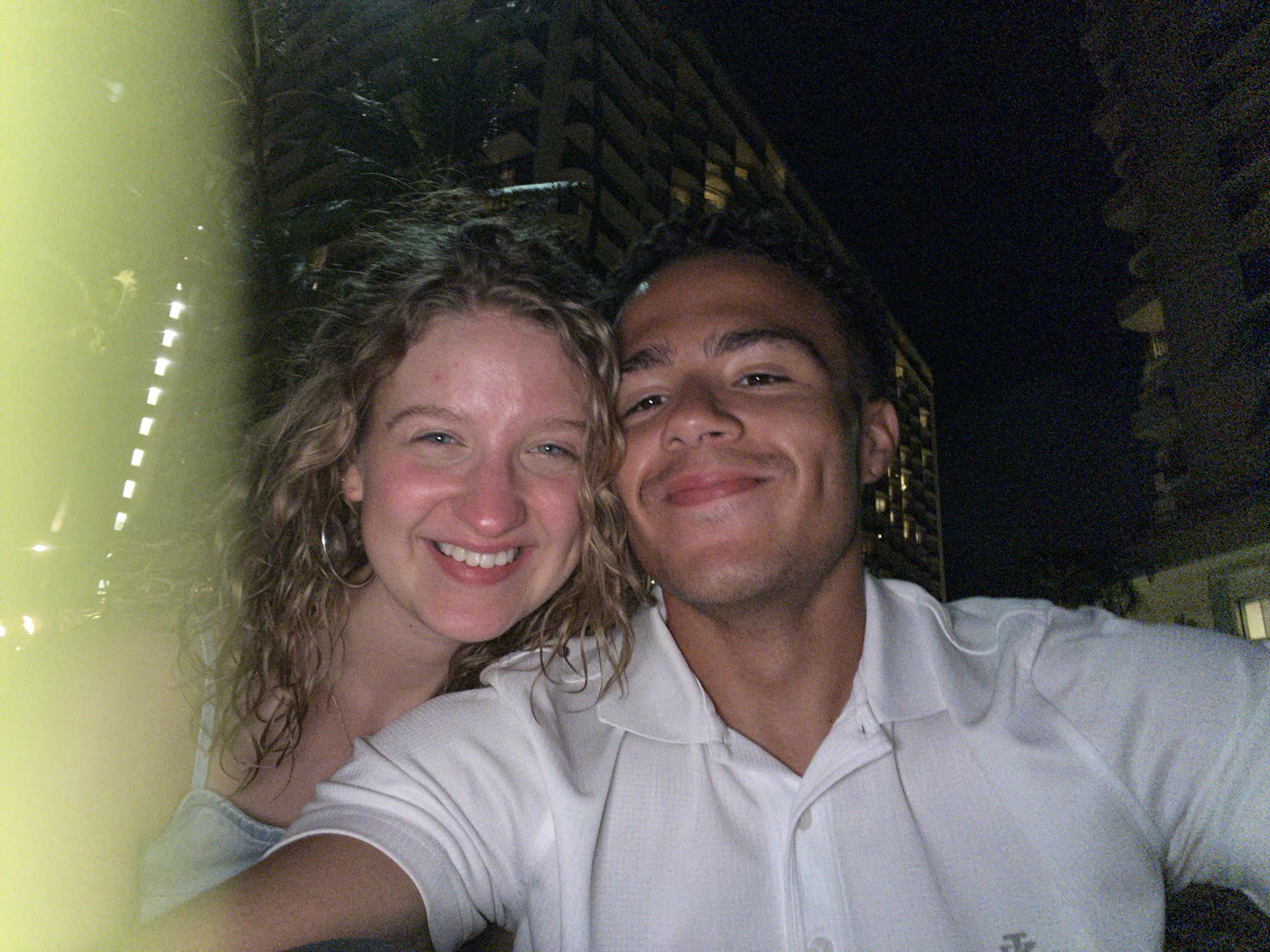 This was taken right before he proposed on Waikiki beach! We were so happy in this moment!