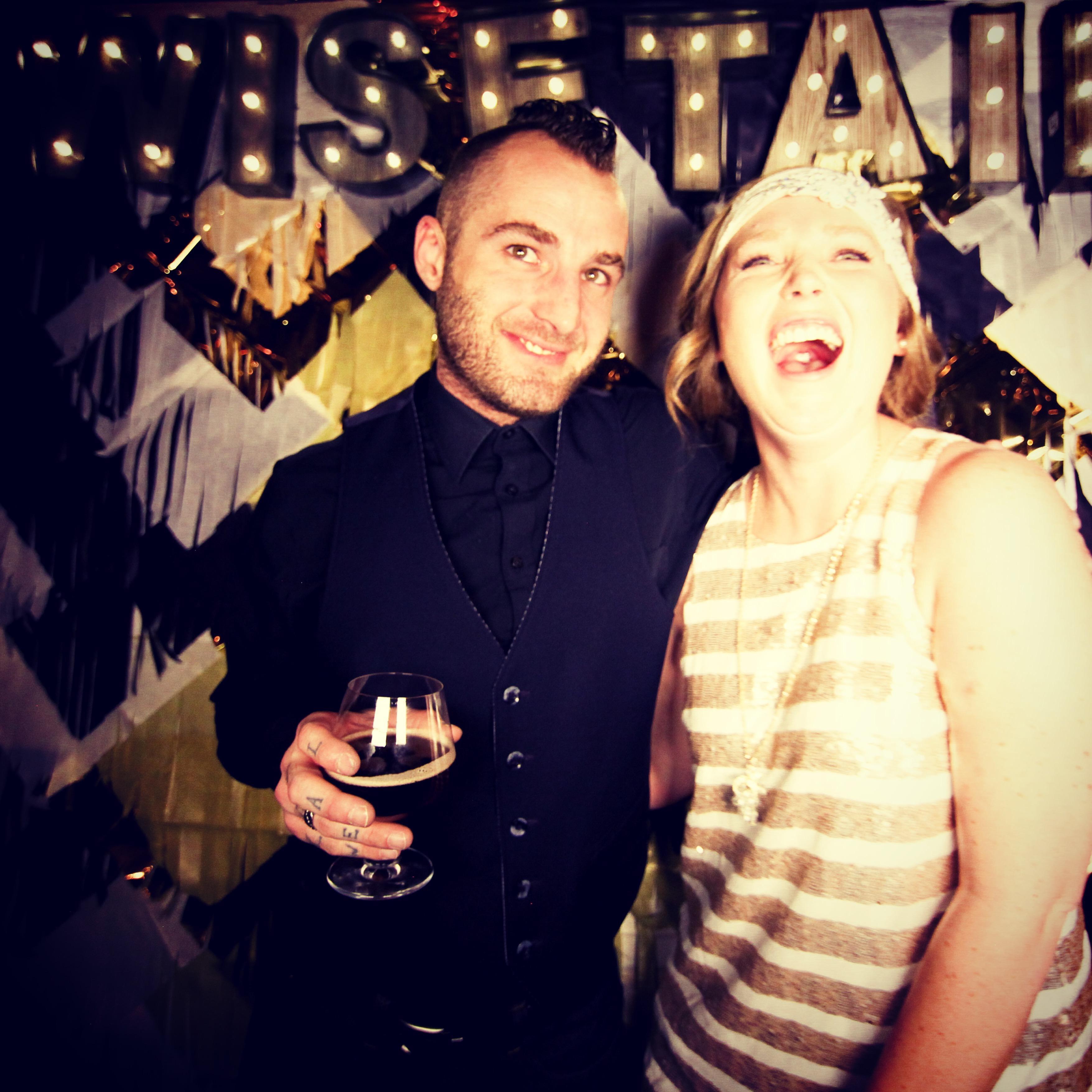 Cece & Joey at a Christmas Party