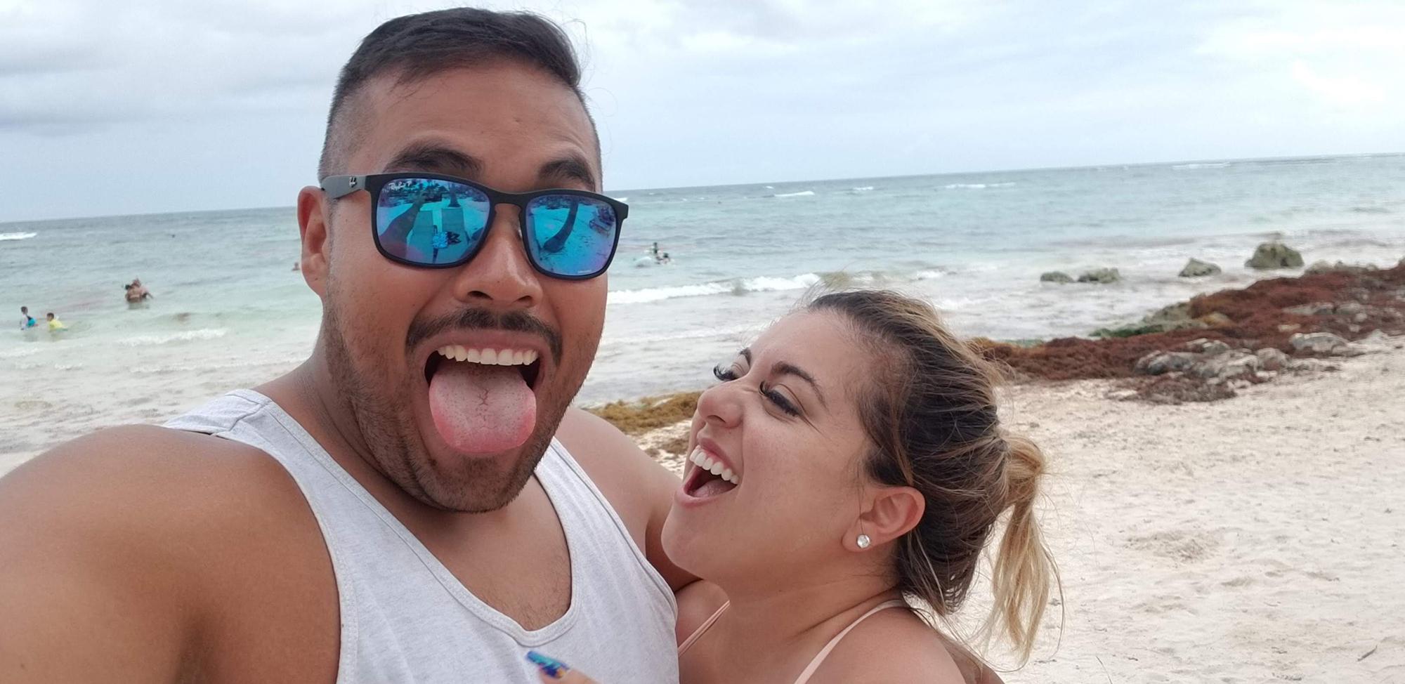 Being goofy with each other