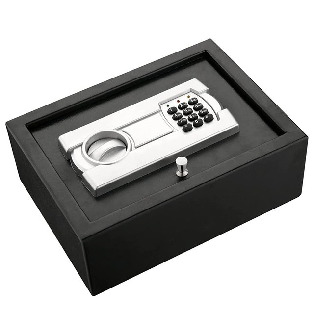 Paragon Safes SAFES 7730 Digital Security Drawer Safe with 2 Keys – Solid Steel Lockbox for Drawer, Closet, or Vehicle (Dark Gray)