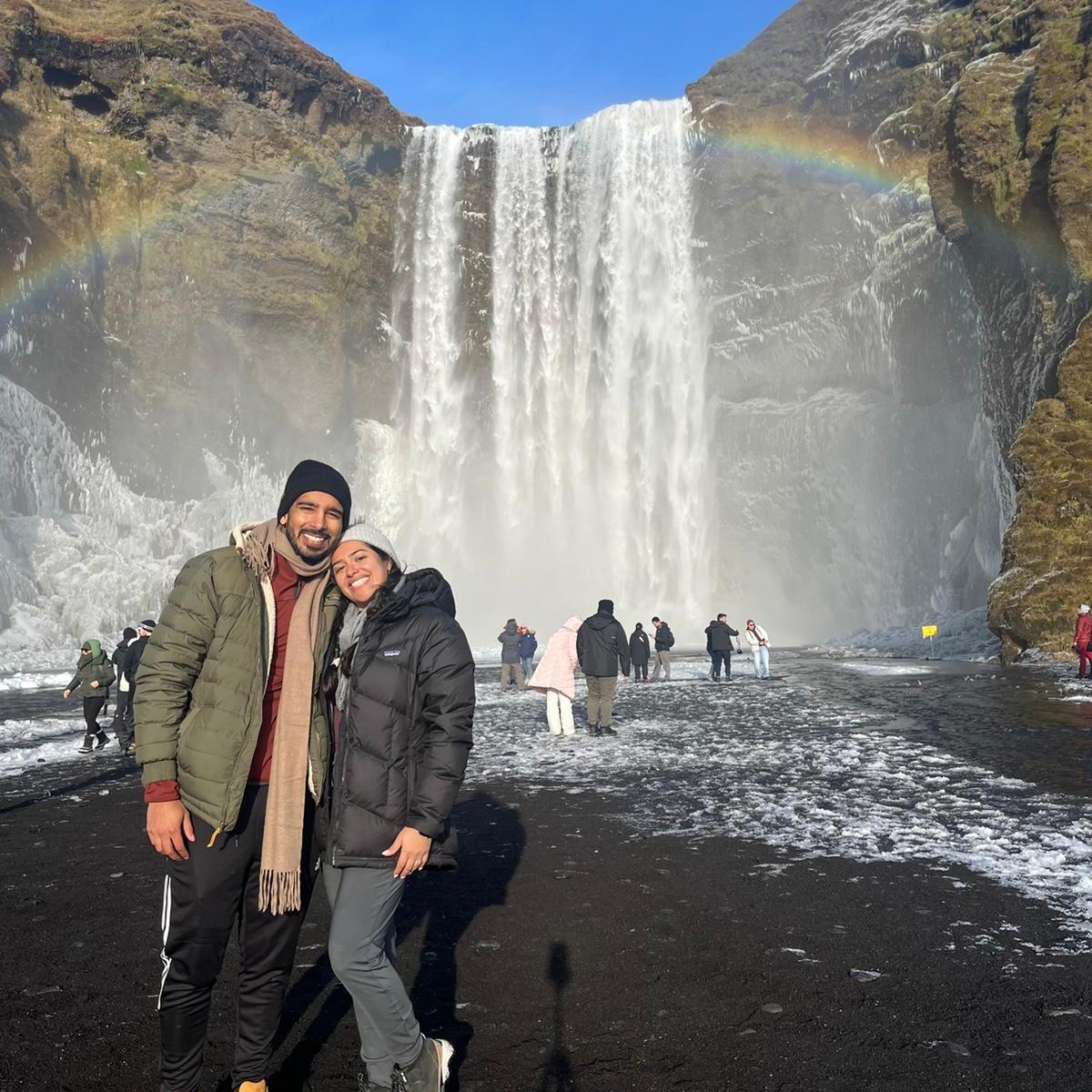 Catching rainbows in Iceland together