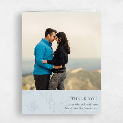Sky, Blue Wedding Thank You - Cardinell Photo