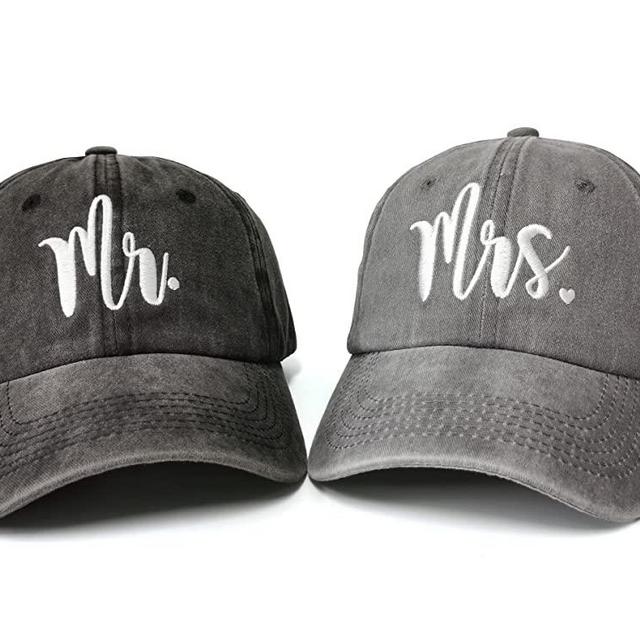 Mr and Mrs Baseball Hats for Men & Women