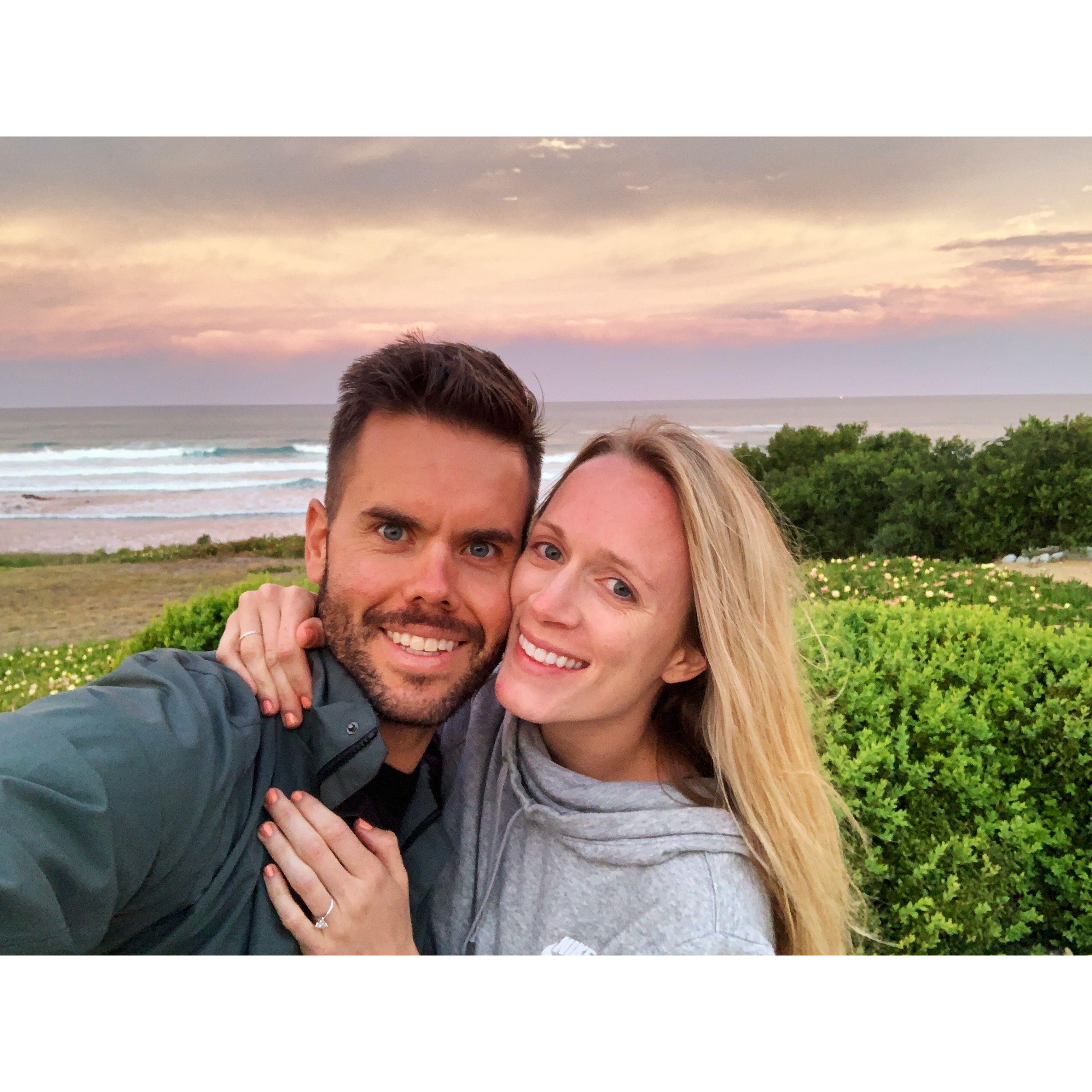 November 4, 2019: The day Sheldon proposed in Falmouth, Tasmania. We’ve never seen a more breathtaking sunset!