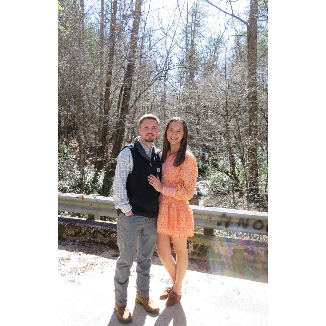 The day we got engaged! Also the spot of one of our first dates
