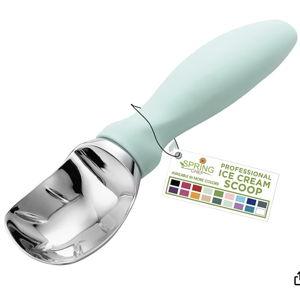 Spring Chef Heavy Duty Metal Ice Cream Scoop - Dishwasher Safe Ice Cream Scooper - Commercial Icecream Scoop Spade - Professional Kitchen Gadgets for Gelato, Melon, Sundae - Cookie Spoon - Mint