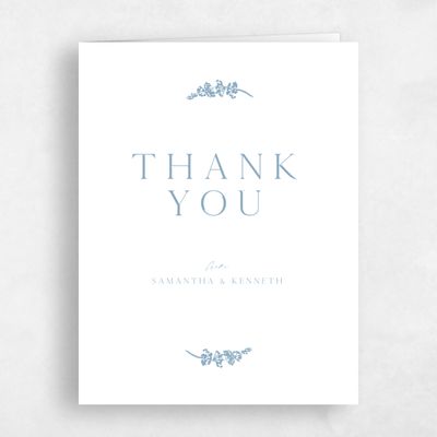 White Greenery Wedding Thank You - Capri Portrait