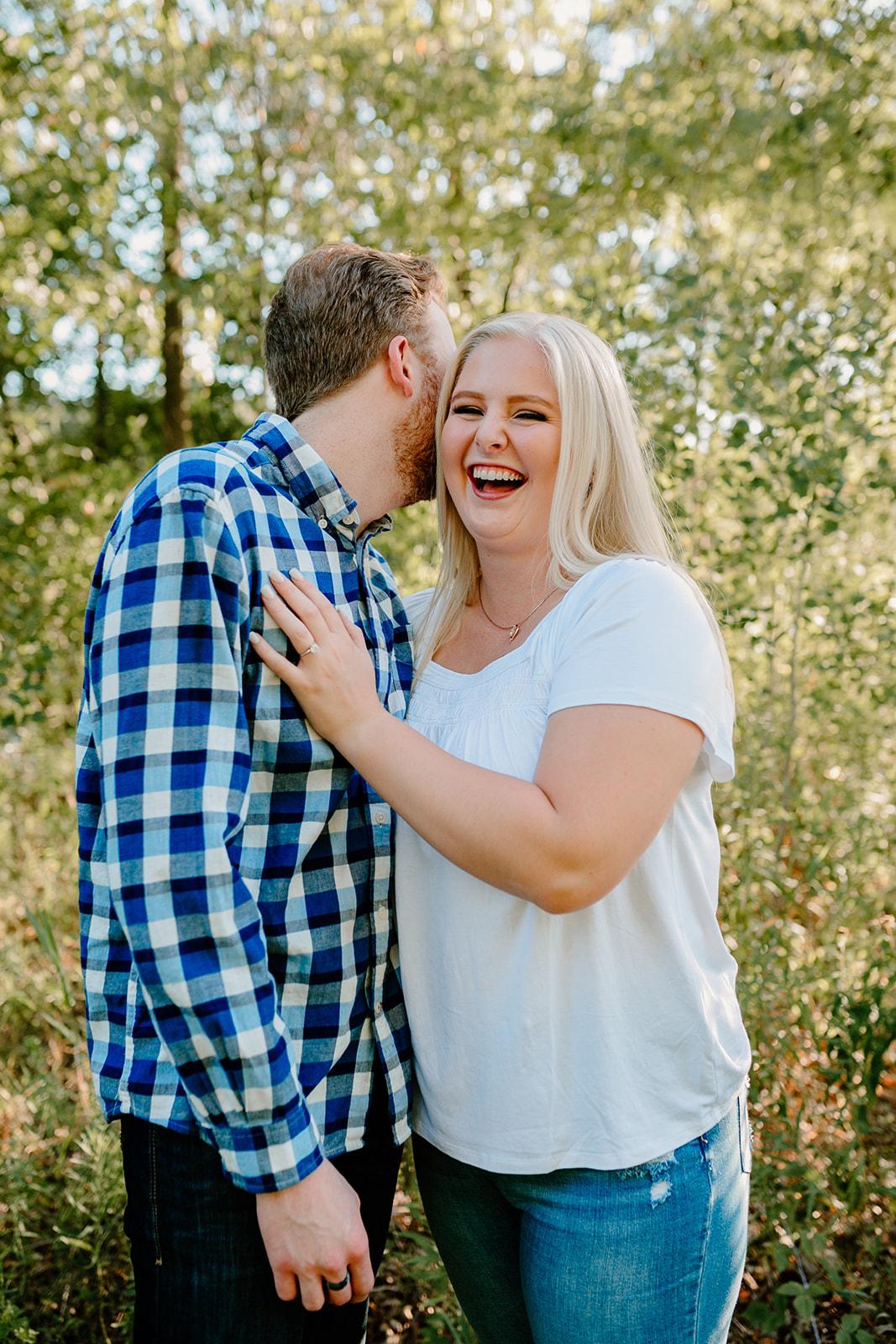I will bet that you can't guess what he said into my ear.