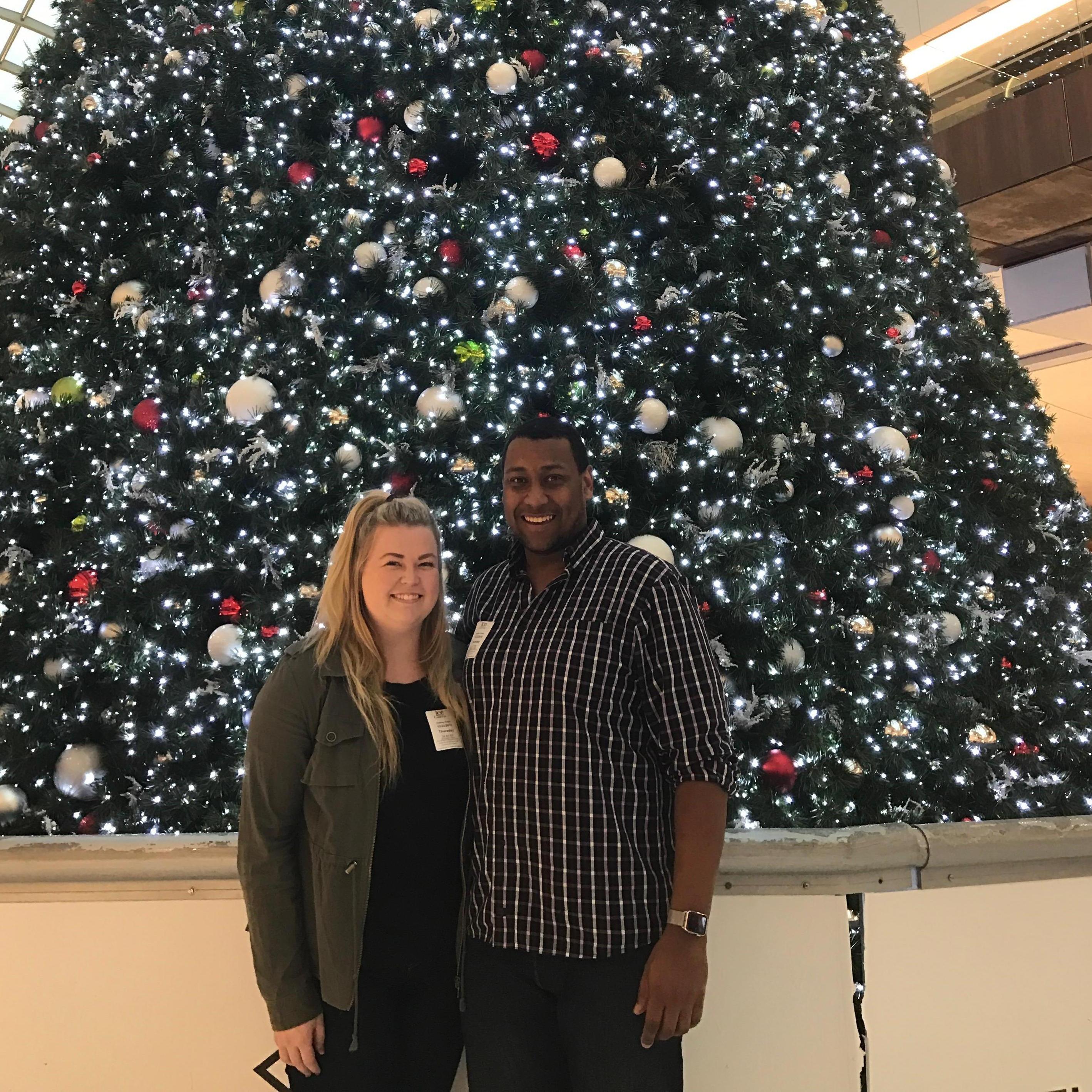 Christmas in Houston, ice skating at the mall