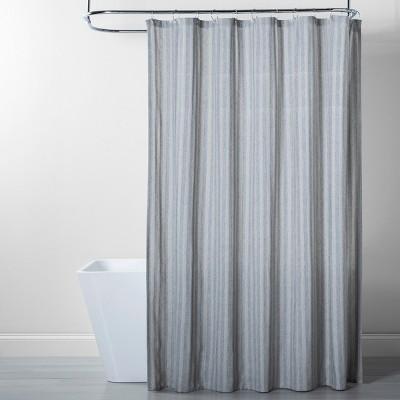 Herringbone Stripe Shower Curtain Gray - Threshold™