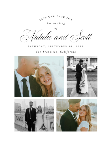 Marvis Multiphoto | White | Zola Save The Dates