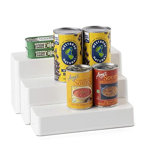 YouCopia 3 Shelf Can ShelfSteps Organizer, White
