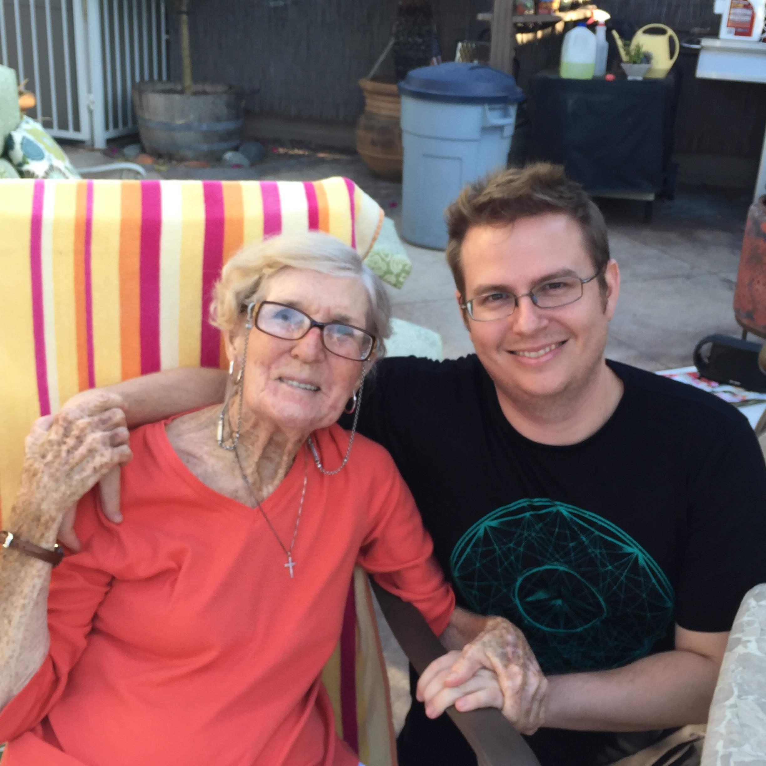 Every time Jeff would see Gran she would ask, "Are you still drawing?" Gran was always supportive of Jeff's artistic side. We miss her very much.
