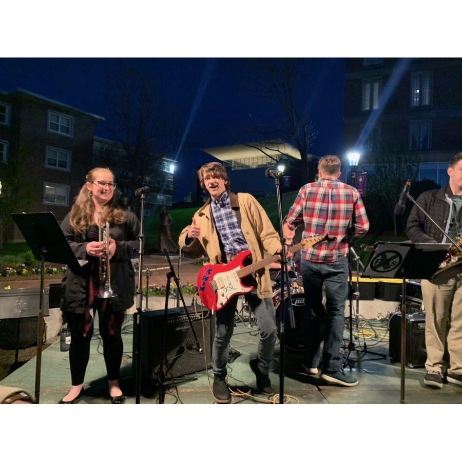 Battle of the Bands in the X-RAs our senior year!