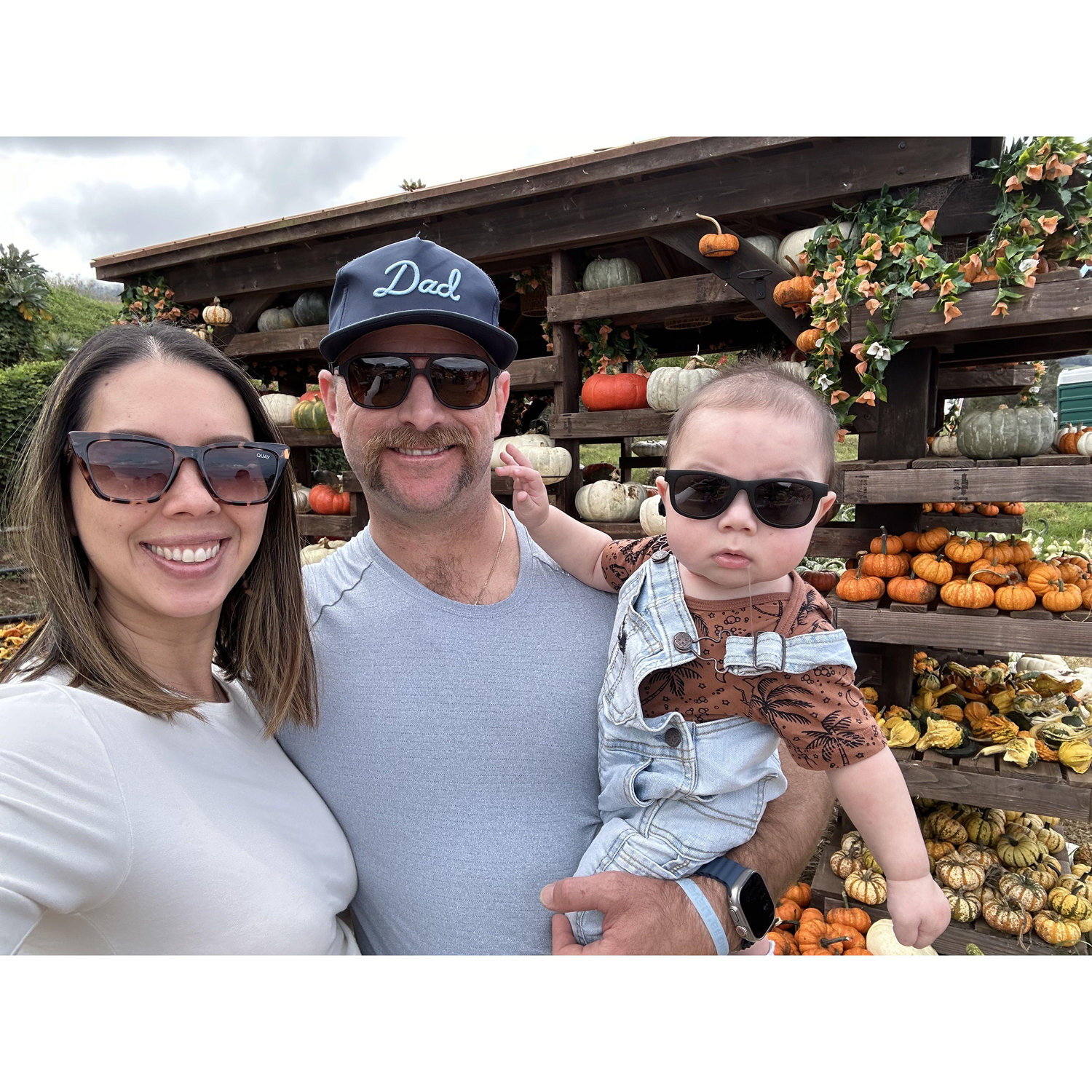 Pumpkin patch in Kula, Maui with our lil bub.
