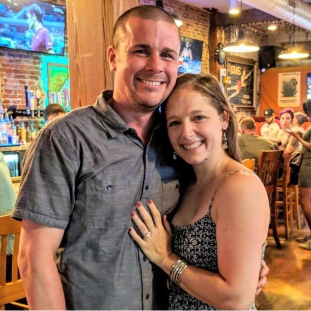 08.28.18
Rob asked, and Kris said YES! 😍😍
Rob re-enacted their first date in reverse, ending up at the Husk where Friends & Family were waiting to celebrate with them!