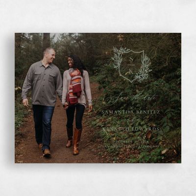 Sage, Green Wedding Save the Date - Serrano Photo
