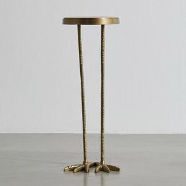 Birdy Metal Drink Side Table - Brass