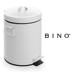 BINO Stainless Steel 1.3 Gallon / 5 Liter Round Step Trash Can, Matte White