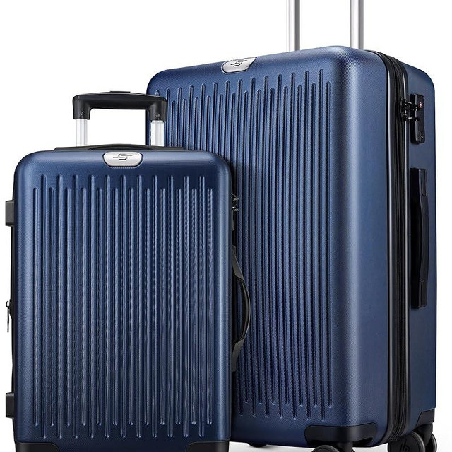 2 piece luggage sets Hard Shell Luggage Set with Spinner Wheels, TSA Lock, 20 Carry-on 28 inch Checked Luggage Travel Suitcase Sets