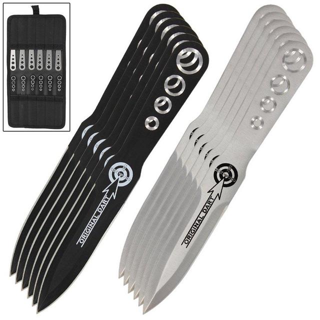 Martial Arts Light and Dark Original Dart Target Throwing Knife Set