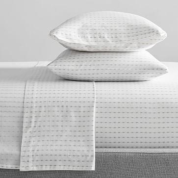 Organic Mini Block Stripe Sheet Set - Queen