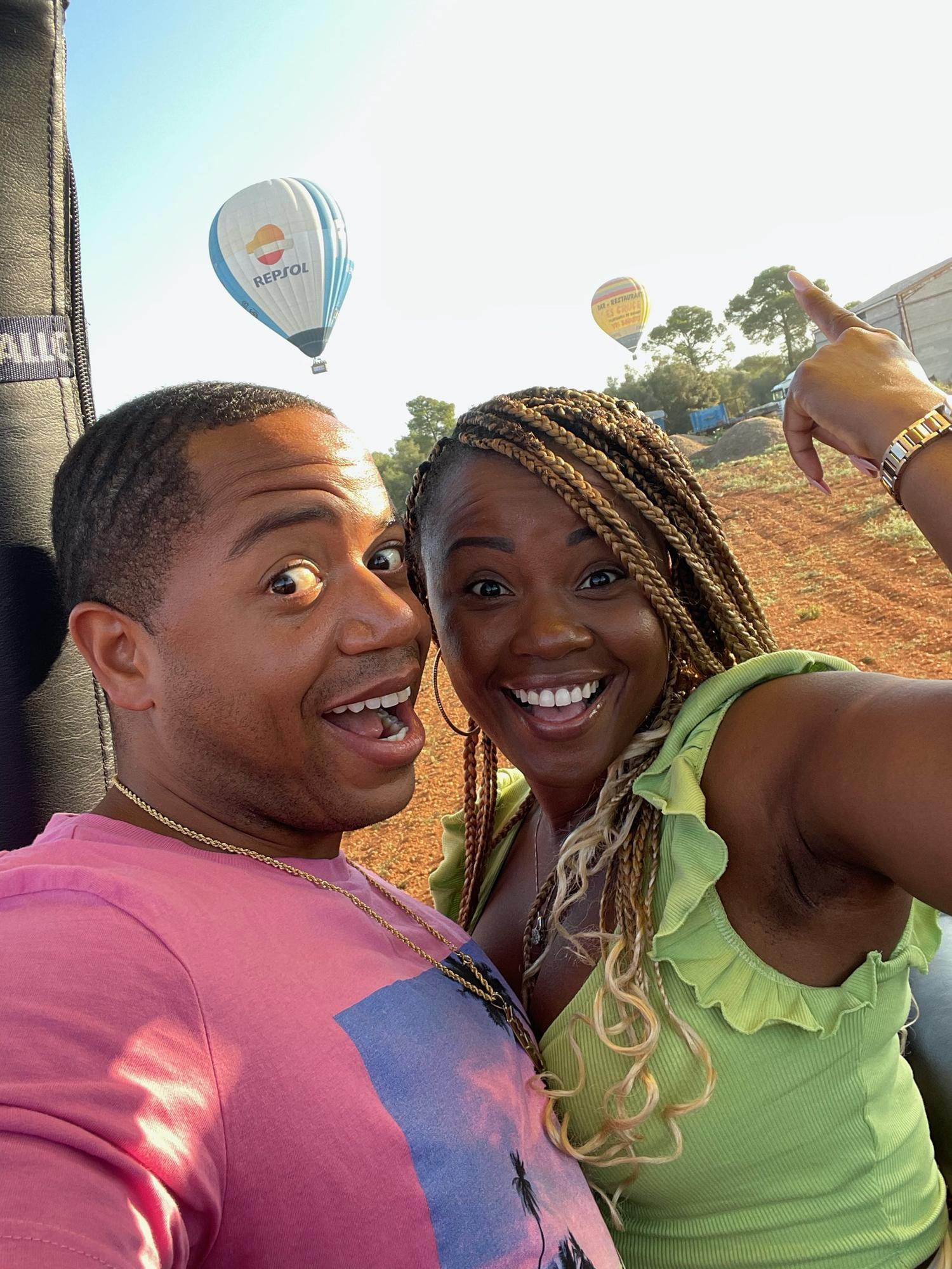 Hot air balloon ride in Mallorca Isha birthday 2021