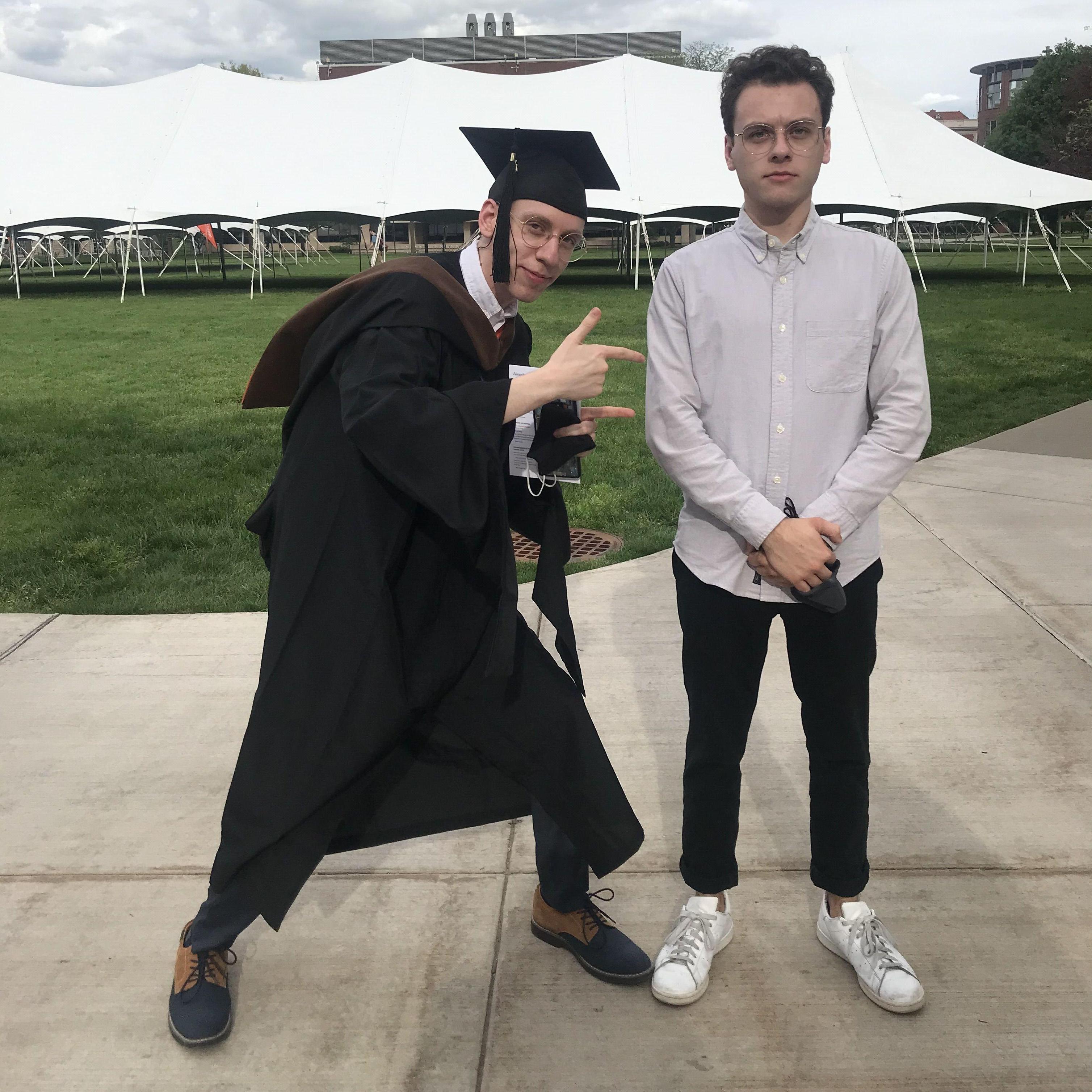 Braeden's grad school graduation in Syracuse, NY