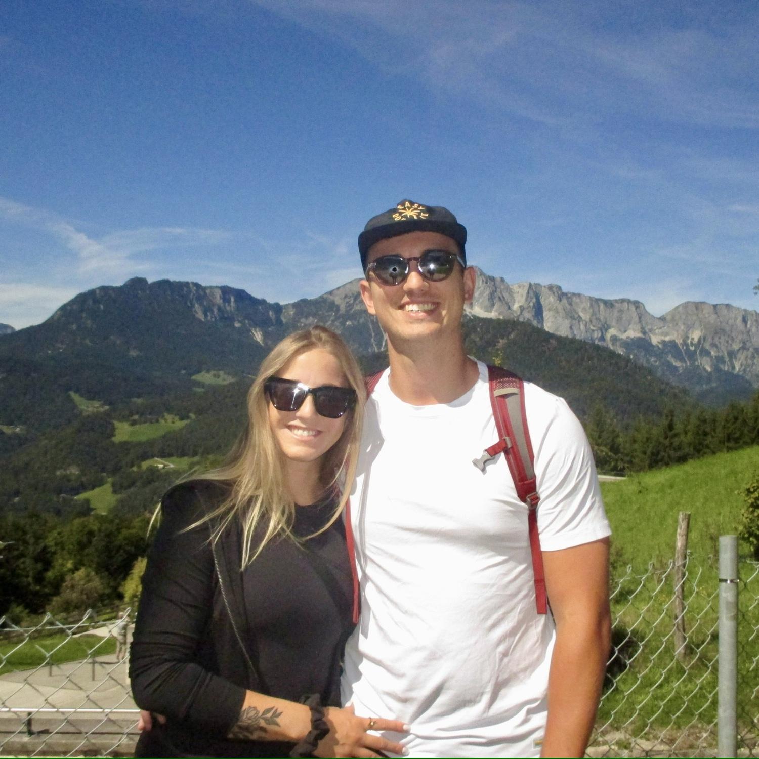 Taking in the views before the hike in Austria
