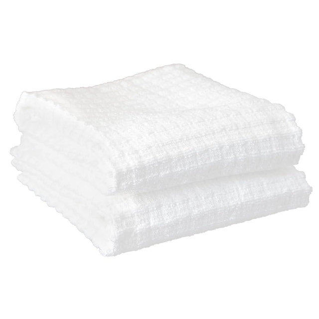 Ritz Royale Collection 100% Combed Terry Cotton, Highly Absorbent, Oversized, Kitchen Towel Set, 28" x 18", 2-Pack, Solid White