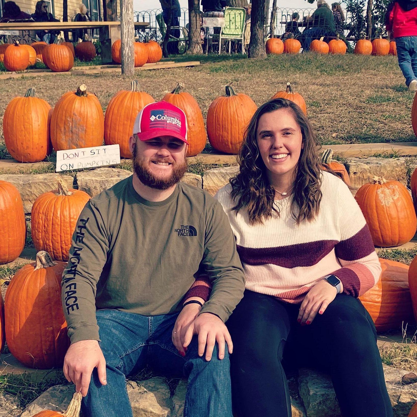 Cooper and Michelle compete every year to see who is the best pumpkin carver. Current score is C: 1, M: 2.