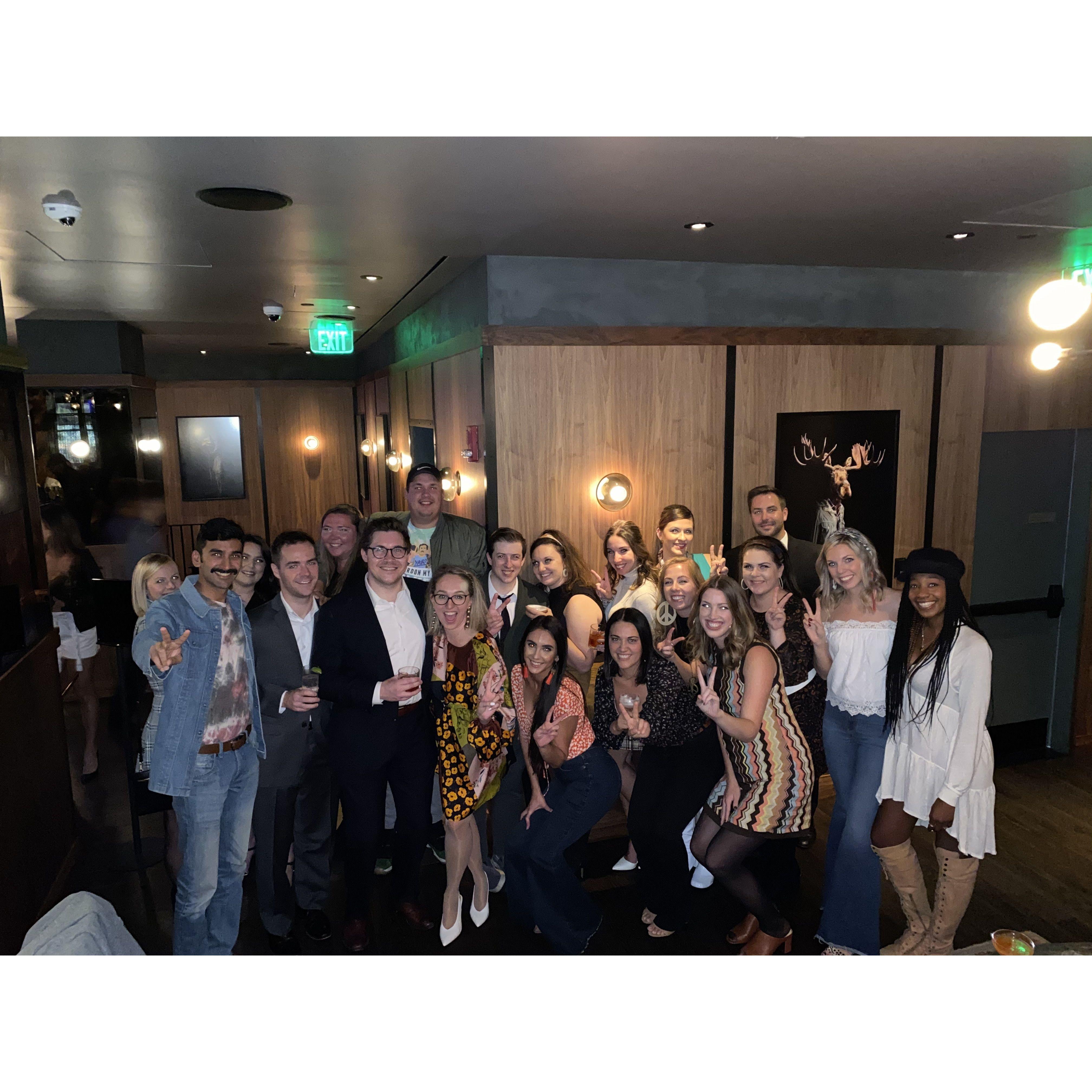 Celebrating our birthdays, 70's style, with friends who were also committed to the theme <3 October 2019