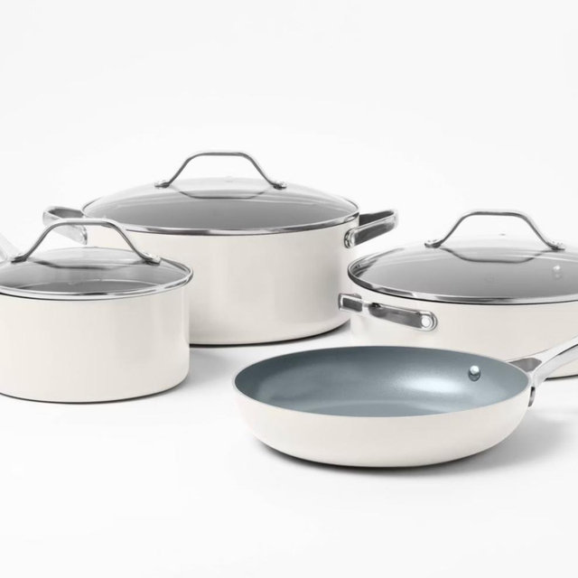 7pc Nonstick Ceramic Coated Aluminum Cookware Set - Figmint™