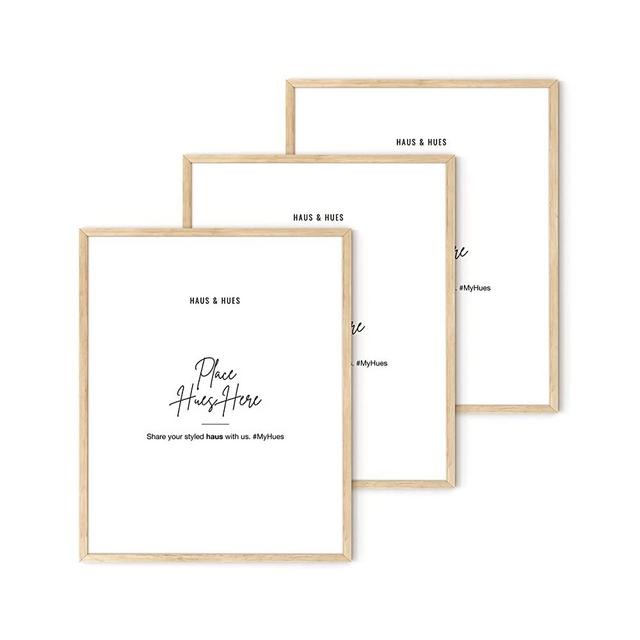 Haus and Hues 16"x20" Beige Oak Wood Frames Set of 3 - 16x20 Poster Frames for Wall 16x20 Picture Frames for Wall, 16x20 Black Picture Frames, Poster Frame 16x20 Frames for Wall, 16x20 Poster Frame Black Wood Frame (Beige Oak)