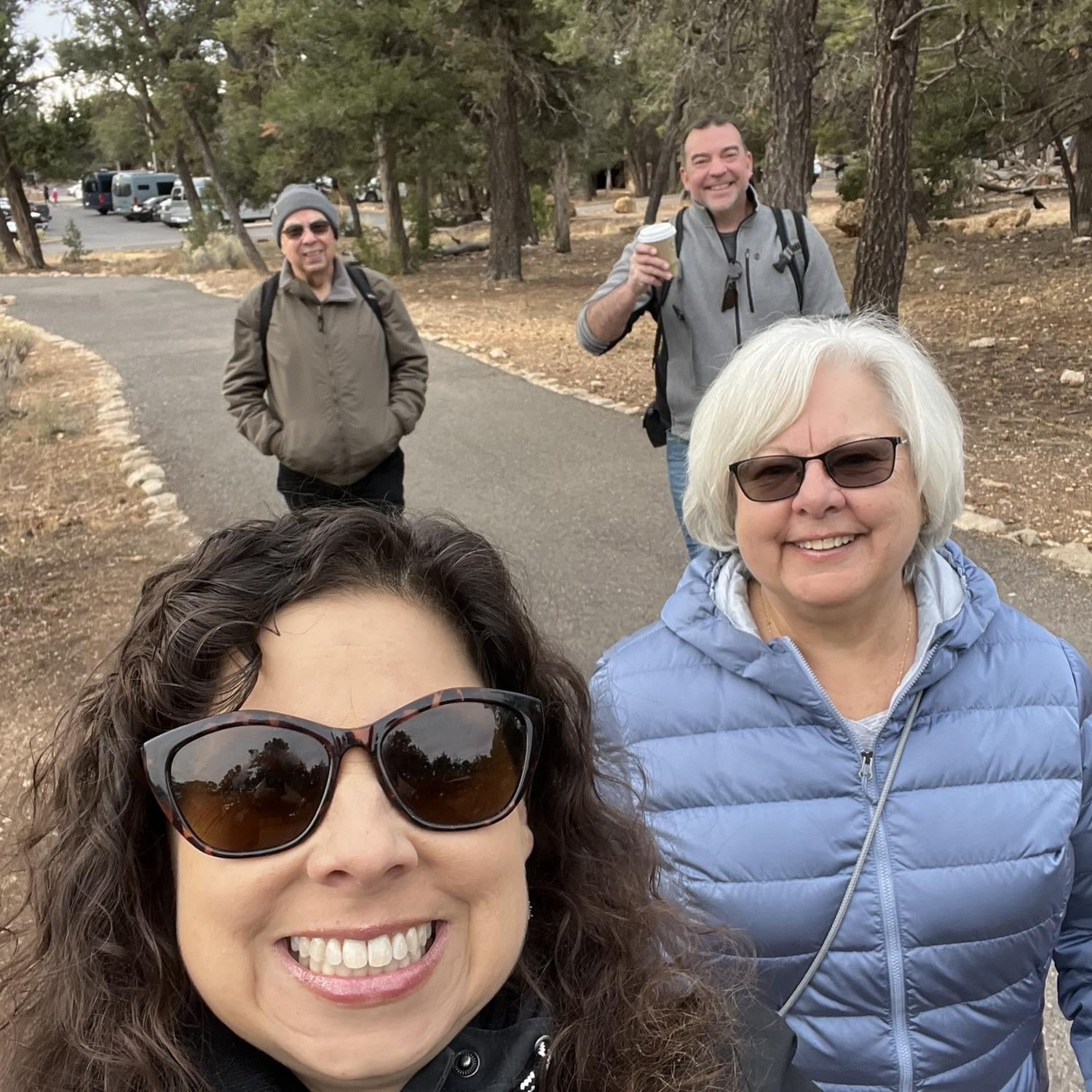 Exploring the park.