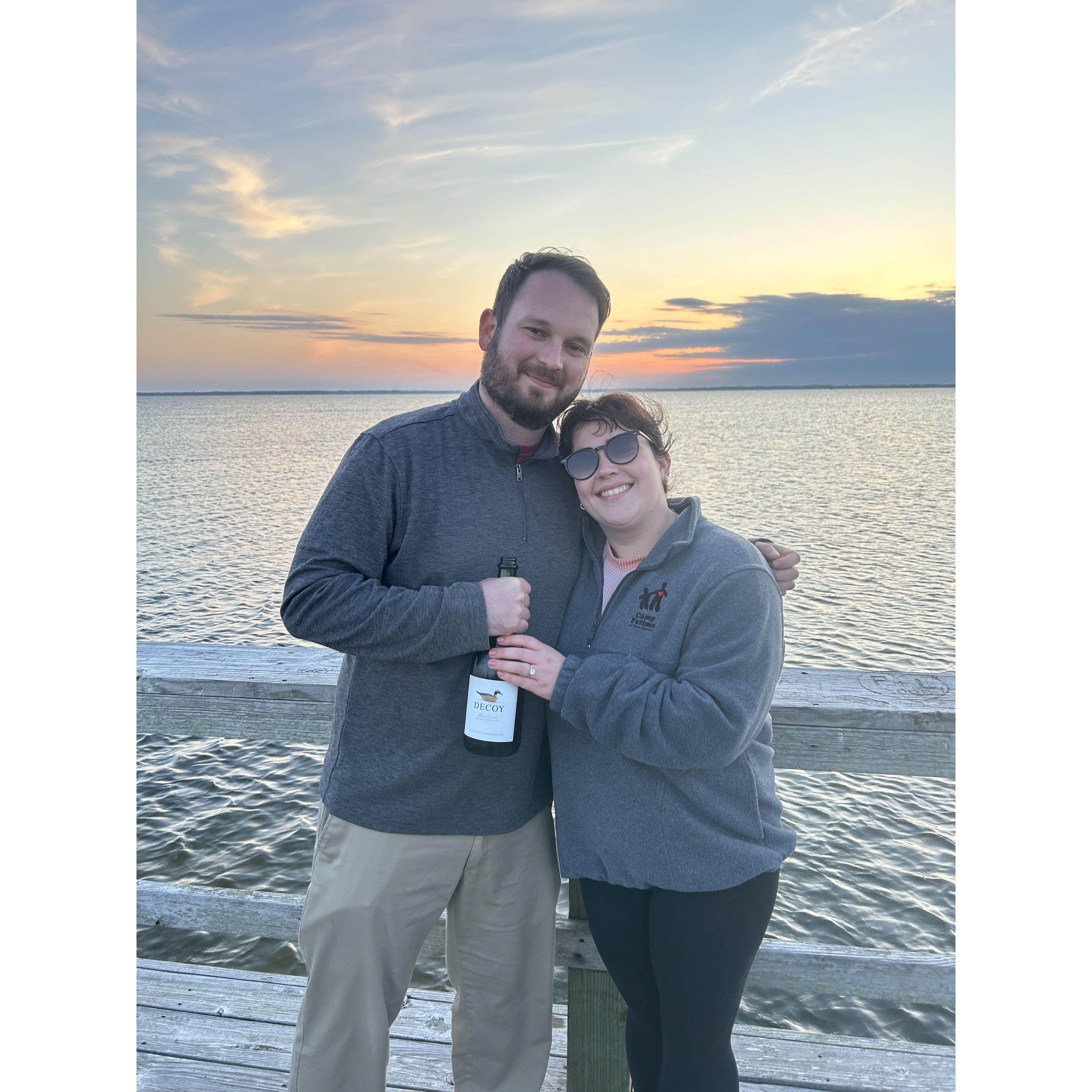 Our first picture as an engaged couple