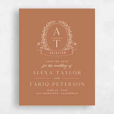 Tuscany, Orange Wedding Save the Date - Hetherton Portrait