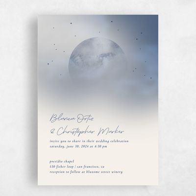 Cream, Beige Wedding Invitation - Splendor Portrait