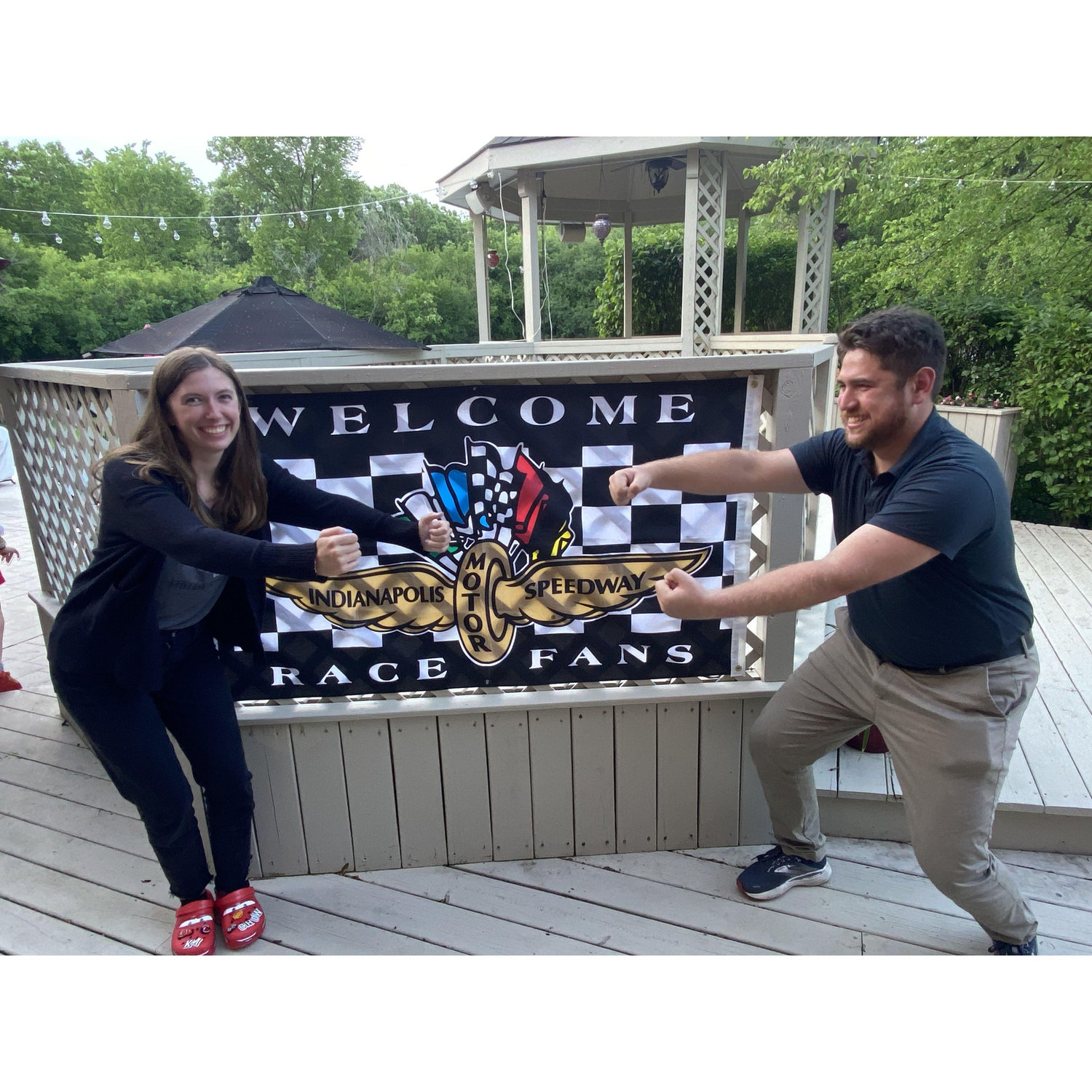 Indy 500 party at the Schmidts