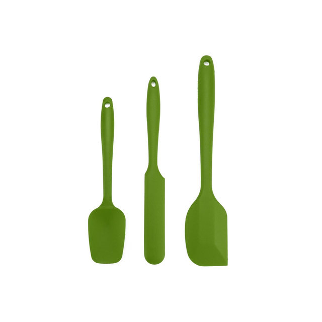 Unique Bargains Heat Resistant Non-scratch Non Stick Dishwasher Safe Spatula Set 3 Pcs Green