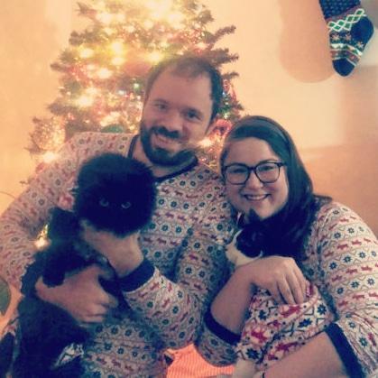 I knew it was love when he agreed to buy and wear matching photos with the cats.
