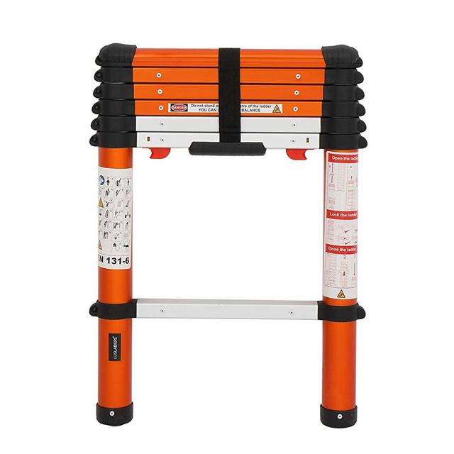 Luisladders Telescoping Ladder Multi-Use Telescopic Extension Ladder Anti-Pinch and Anti-Slip (6.5 Feet)