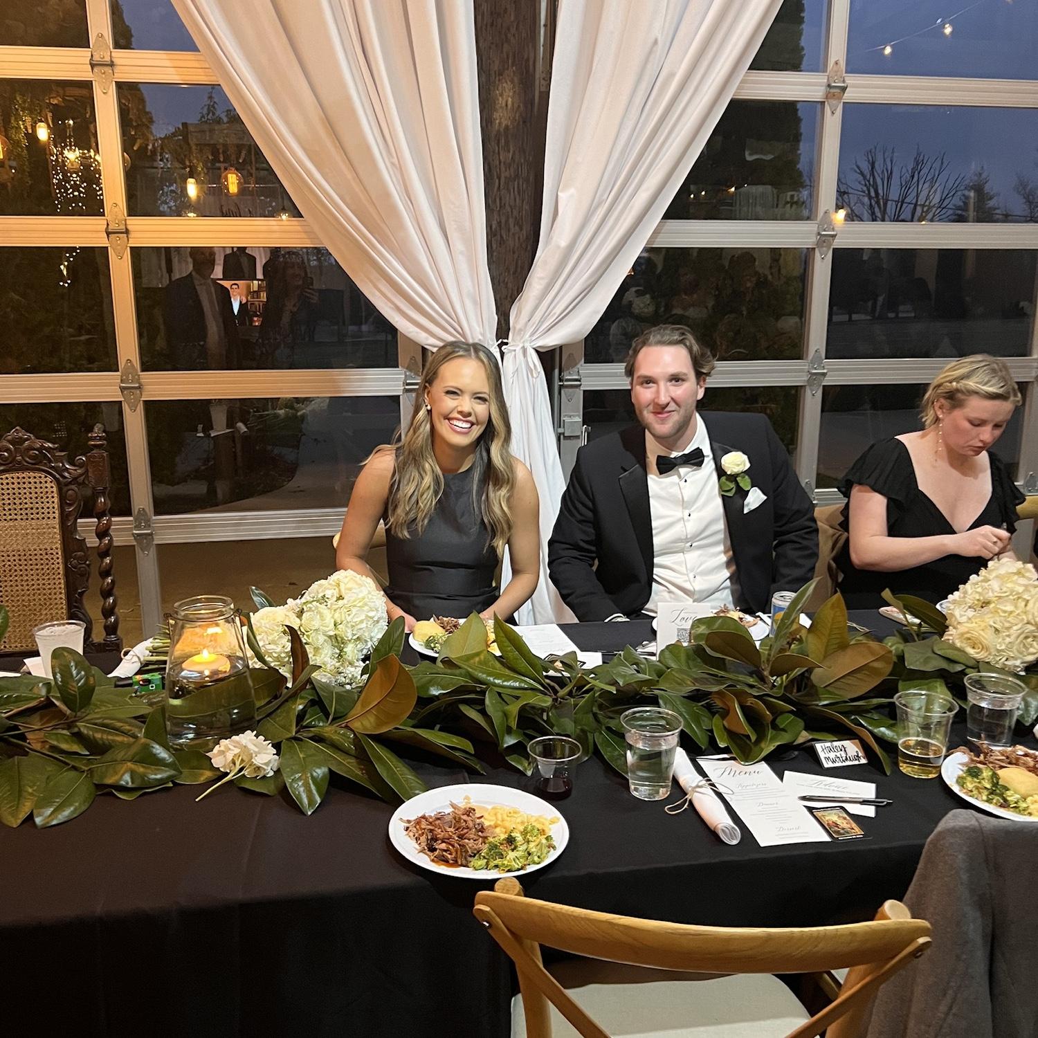 Our first conversation at our best friends, Nolan and Clare’s wedding. Clare played matchmaker and Bella never thought it would work. Bella's mom randomly came up and took a picture.