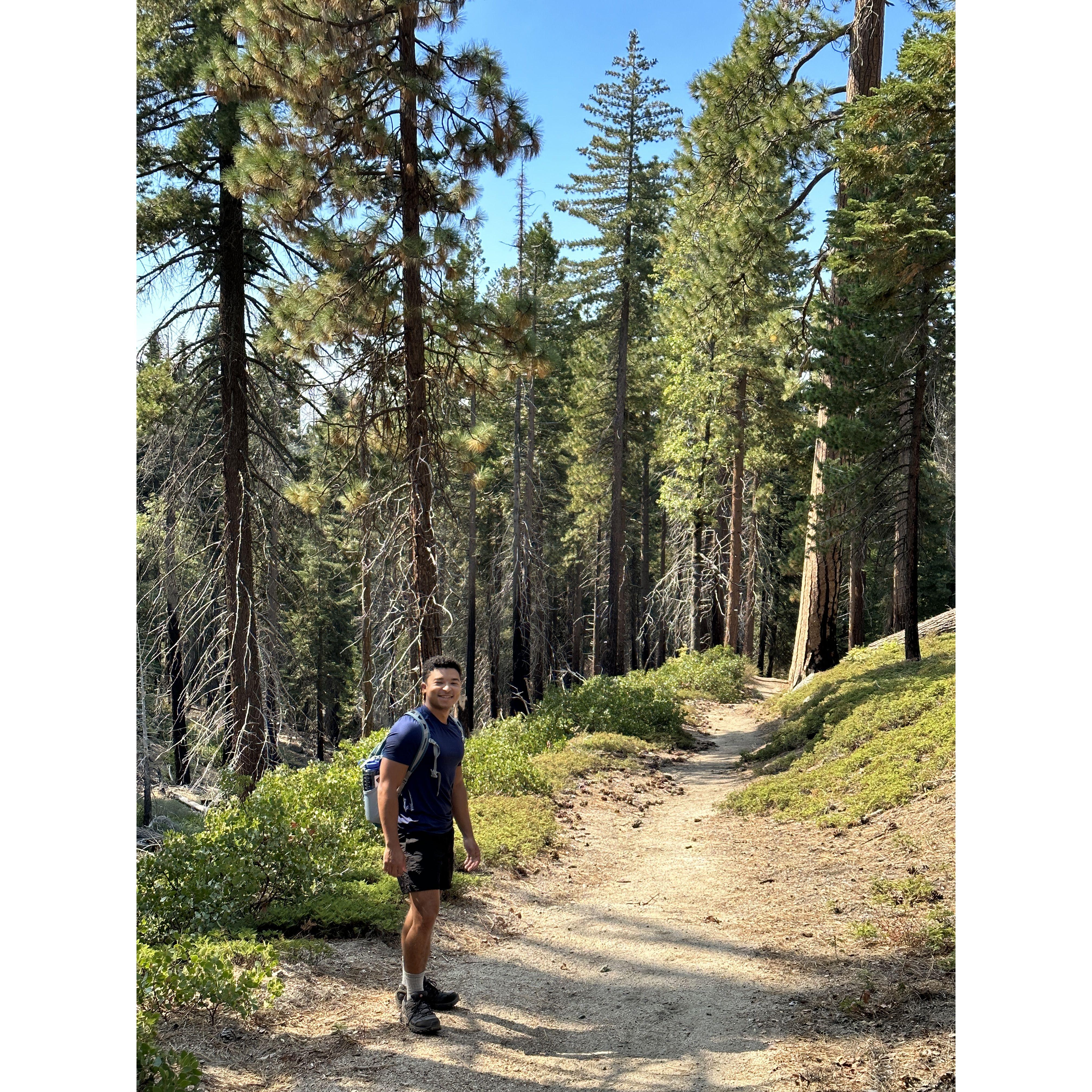 Camping in Kings Canyon National Park.