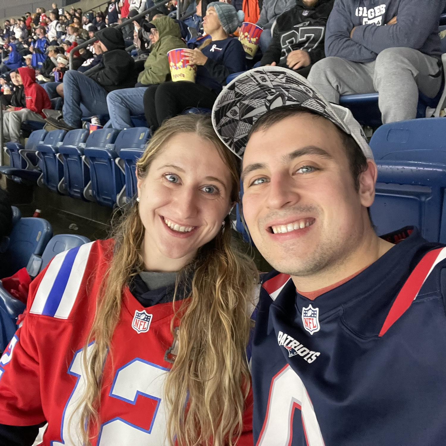 John even brought Jill to her first Patriots game (and yes, they lost).
