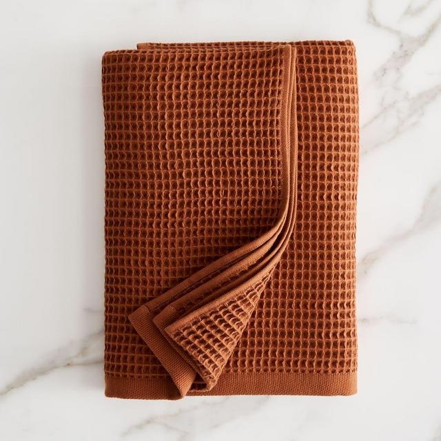 Organic Waffle Towel, Bath Towel, Copper